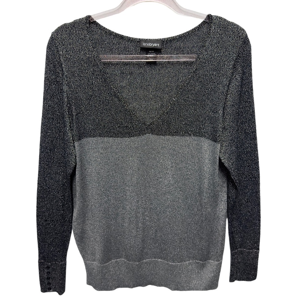 Rayon Knit Metallic Shimmer Sweater Pullover Jumper